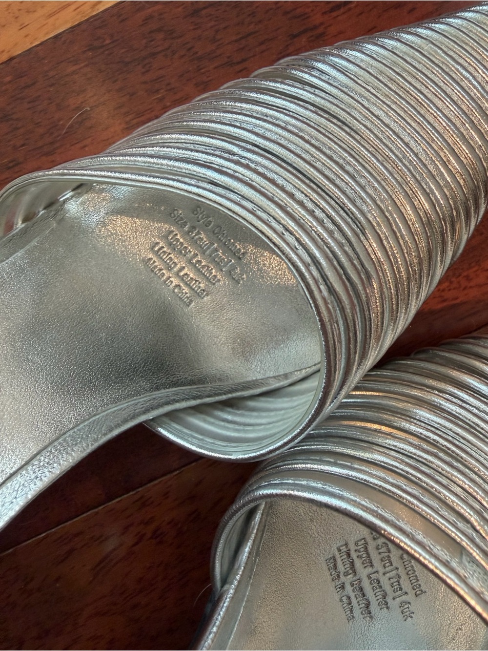 NAKED WOLFE CHROMED SILVER LEATHER SOLD OUT SIZE 7/37 - Picture 3 of 5